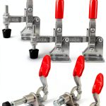 8Pcs Toggle Clamp, Hold Down & Push Pull Action Toggle Clamps Woodworking Hand Tool 200Lb 110Lbs Holding Capacity Quick Release Toggle Clamps for Doors, Cabinets, Tool Boxes-0