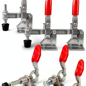 8Pcs Toggle Clamp, Hold Down & Push Pull Action Toggle Clamps Woodworking Hand Tool 200Lb 110Lbs Holding Capacity Quick Release Toggle Clamps for Doors, Cabinets, Tool Boxes-0