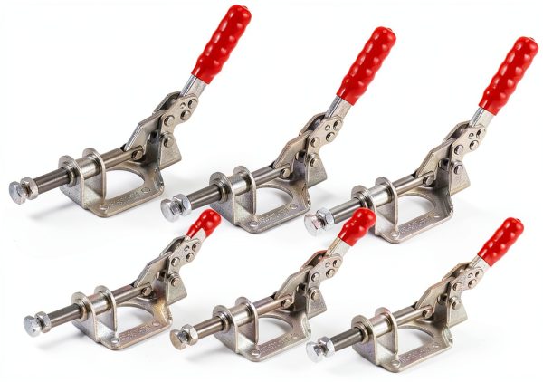Toggle Clamp MUKCHAP 6PCS Push Pull GH-302-FM Iron Clamp Red-0