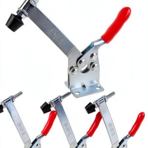 E-TING 4Pcs Hand Tool Toggle Clamp 201B-Upgrade Horizontal Clamp Antislip Quick Release Tool (Longer 201BL Toggle Clamp)-0